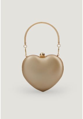 Metallic Heart Crossbody Bag