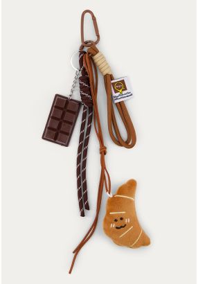 Chocolate and Croissant Keychain