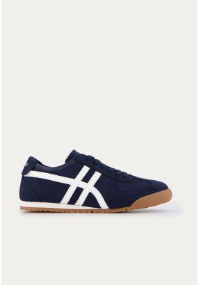 Contrast Suede Sneakers