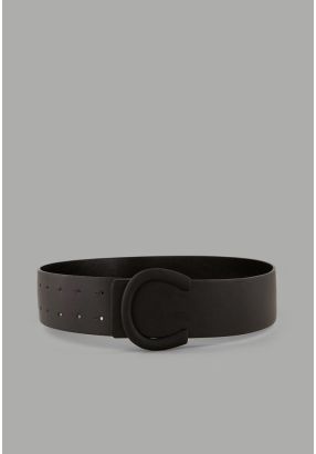 Wide Solid Horseshoe Belt