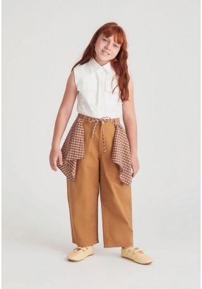 Barrel Jeans With Waist Scarf