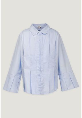  Pleated Solid Shirt