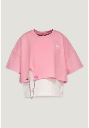  2-Layers Drop Shoulder T-Shirt