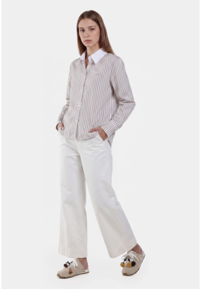 Belted Cuffed Wide Leg Trouser