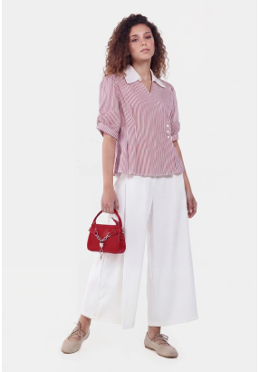 Side Pleated High Waist Trouser