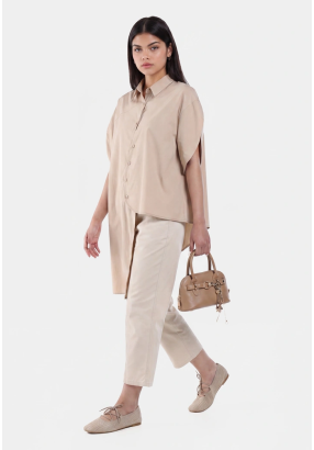 Belted Straight Leg Trouser