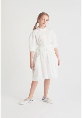 Elastic Waist Cotton Skirt 