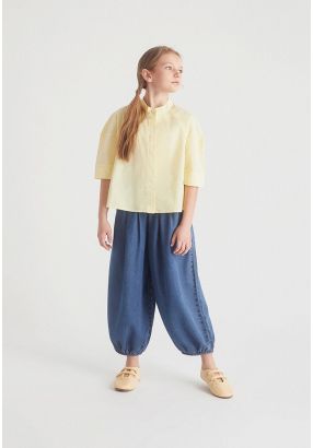 Pleated High Waist Harem Jeans