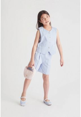 Soft Pleated Elastic Waist Shorts