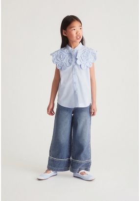 Heart Pockets Straight Cut Jeans
