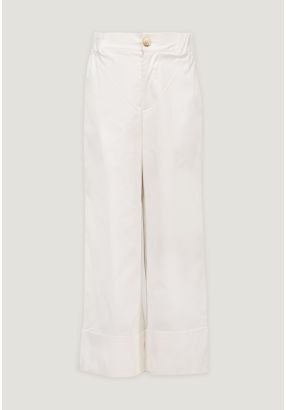 Cuffed Wide Leg Trouser