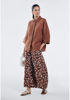 Leopard Print Culottes Trousers