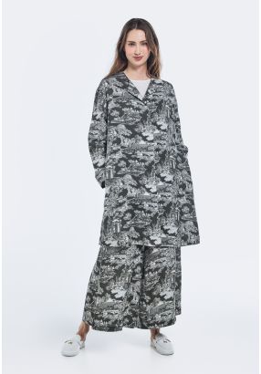 Rural Print Palazzo Pants
