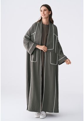 145 cm Contrast Drop Shoulder Abaya