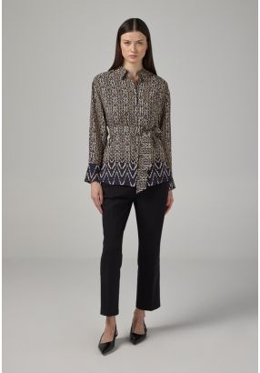 Single Tone High-Waist Trousers