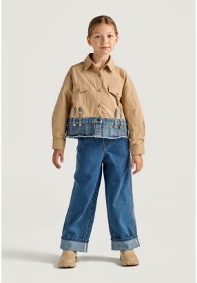 Folded Hems Denim Jeans