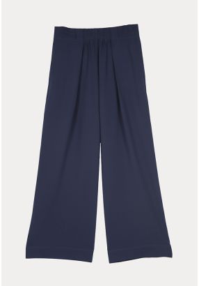 Solid Wide Leg Trousers
