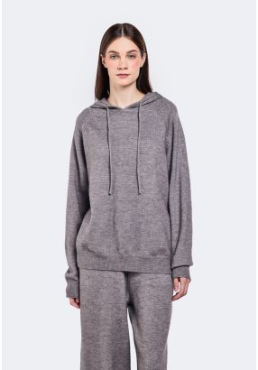 Knitted Hooded Sweater