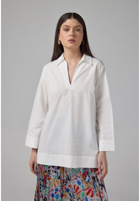 Abstract Print Shirt On The Back