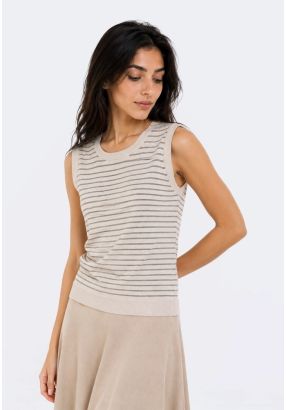 Striped Lurex Knitted Top