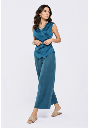 Wide Leg Linen Trousers