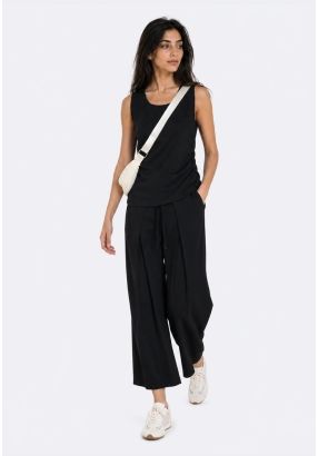 Front-Pleated Jersey Sweatpants