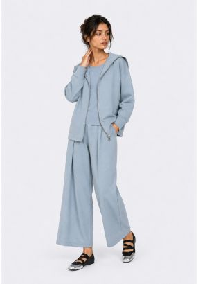 Front-Pleated Jersey Sweatpants