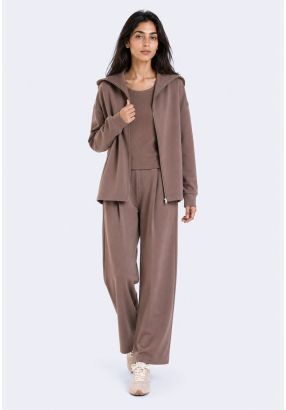 Front-Pleated Jersey Sweatpants
