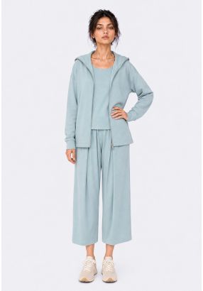 Front-Pleated Jersey Sweatpants