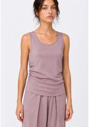 Gathered Jersey Tank Top
