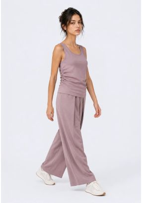 Front-Pleated Jersey Sweatpants