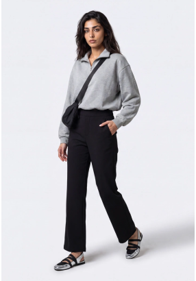 High-Waist Stretch Trousers