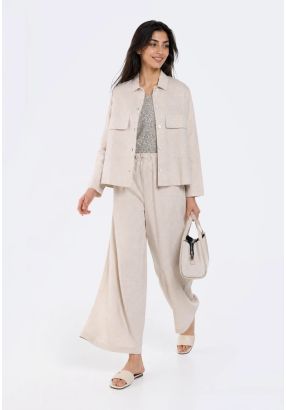 High Waist Palazzo Trousers