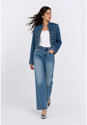 High-Waist Straight Jeans