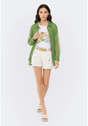 Multi Pockets Denim Short