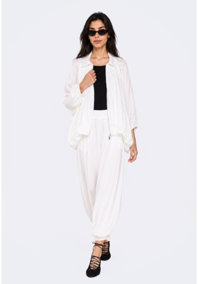 Crinkled Harem Pants