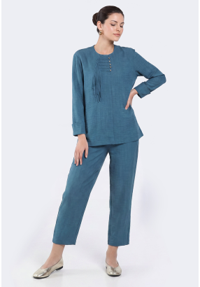 Crinkled High Waist Trousers