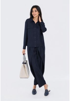 Overlay High-Waist Trousers