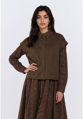 Casual Sleeveless Shirt