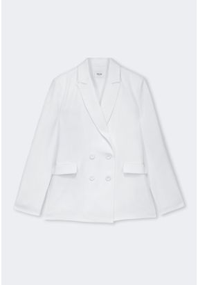 Solid Notched Collar Blazer