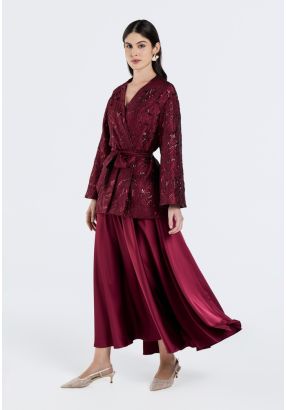 Flared Satin Skirt