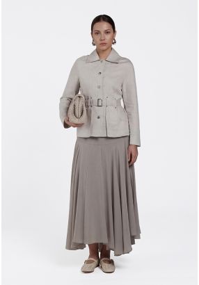 Flared Asymmetrical Hem Skirt