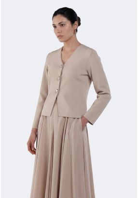 V-Neck Knitted Cardigan