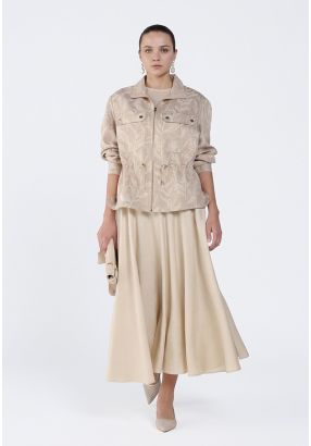 Flared Linen Skirt
