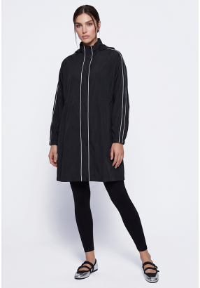 Drawstring Waist Track Jacket