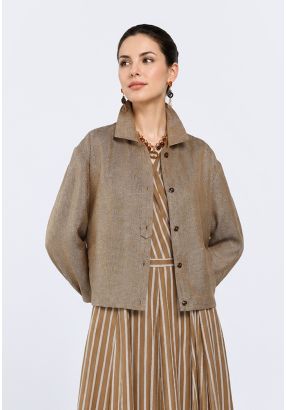 Twill Lurex Linen Jacket