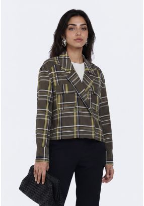 Plaid Cropped Jacket