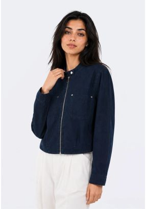 Zip-up Denim Jacket