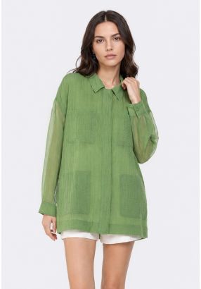 Multi-Pocket Crinkled Jacket