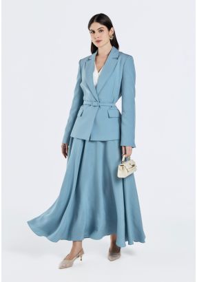 Crinkled Flared Skirt